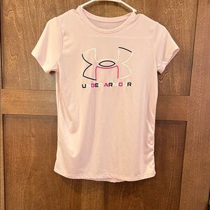 Under Armour Kids Light Pink Logo Tee